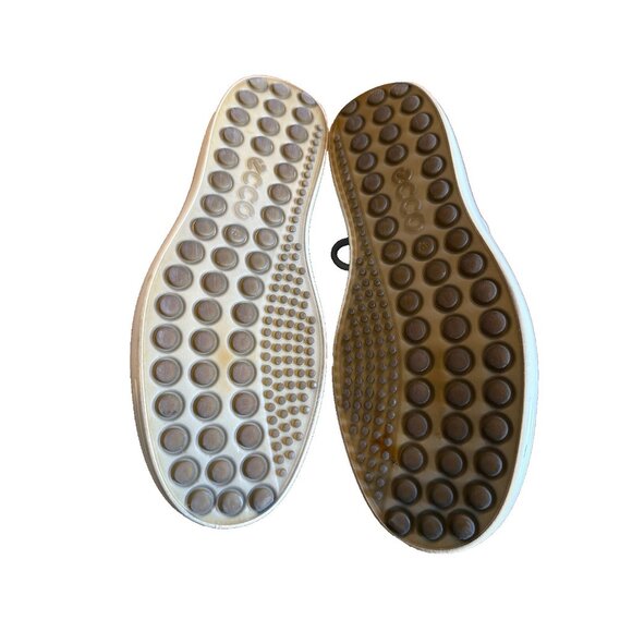 Ecco Men's Nubuck Gray White Leather Casual Loafer Sneaker Size 9 - Picture 10 of 11